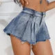 Denim two pc Bralet Top with stretch