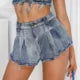 Denim two pc Bralet Top with stretch